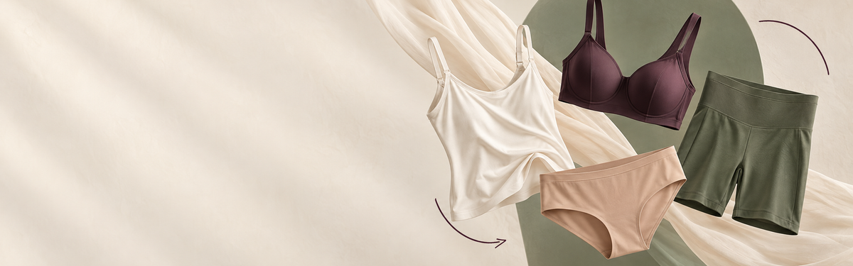 Everyday comfort essentials: camisole, bra, brief and shaping shorts