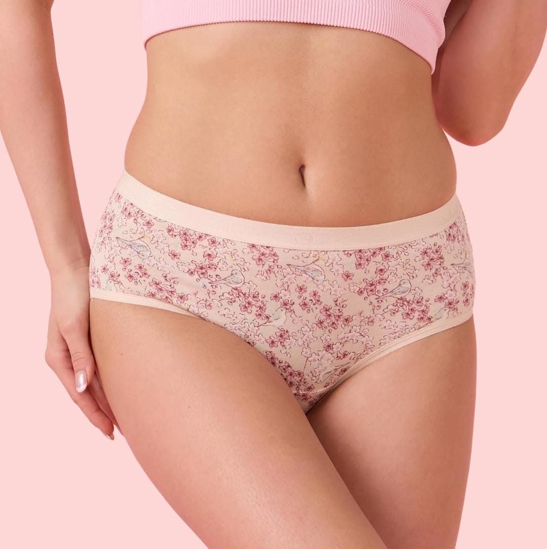 Printed Cotton Hipster Panties, Pack of 3 – Enamor CH07 – pack view 4