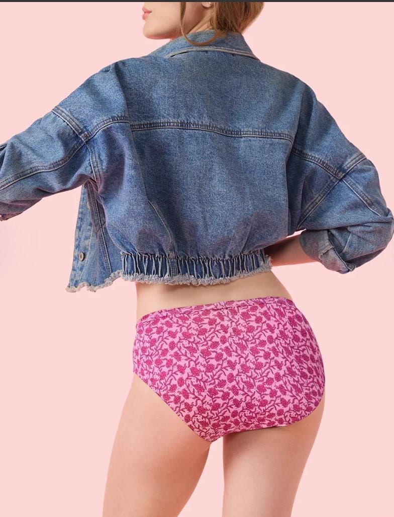 Printed Cotton Hipster Panties, Pack of 3 – Enamor CH09 – pack view 3