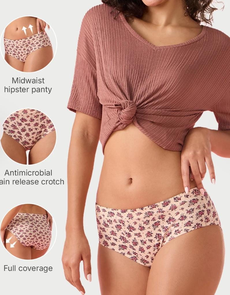 Printed Cotton Hipster Panties – Enamor CR17 – pack view 5