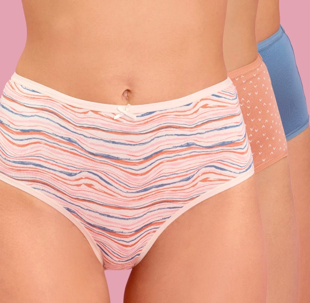 High-Rise Cotton Hip Brief, Pack of 3 – Nykd NYP036 – pack view 1