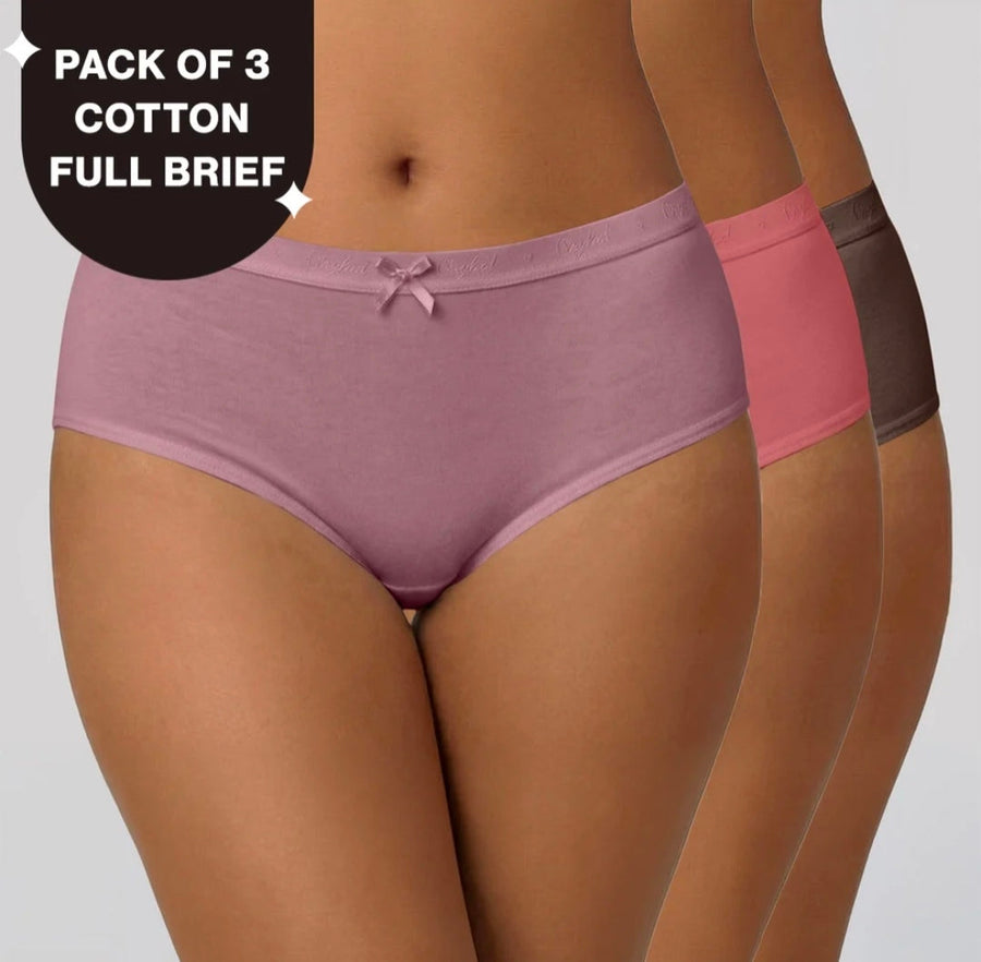 High-Rise Cotton Hip Brief, Pack of 3 – Nykd NYP392 – pack view 1