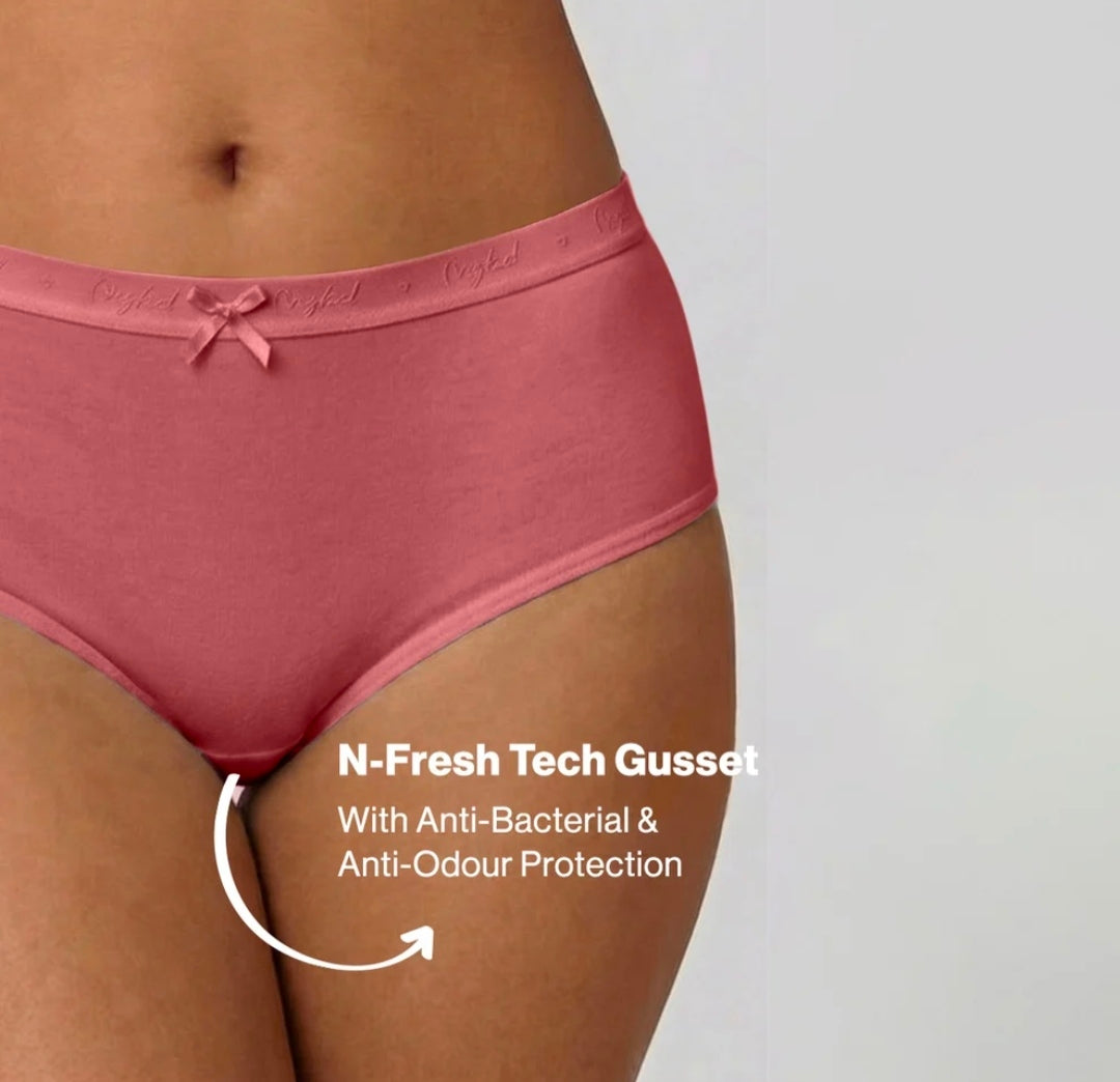 High-Rise Cotton Hip Brief, Pack of 3 – Nykd NYP392 – pack view 4